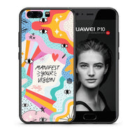 Thumbnail for Θήκη Huawei P10 Manifest Your Vision από τη Smartfits με σχέδιο στο πίσω μέρος και μαύρο περίβλημα | Huawei P10 Manifest Your Vision case with colorful back and black bezels
