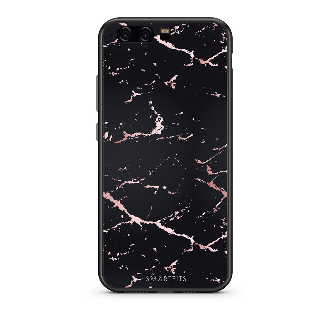 4 - huawei p10 Black Rosegold Marble case, cover, bumper