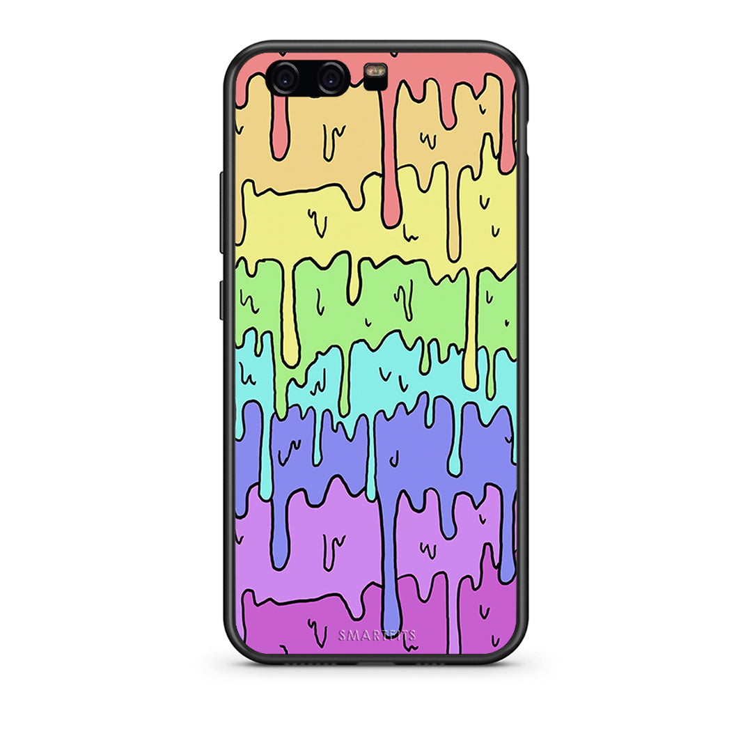 huawei p10 Melting Rainbow θήκη από τη Smartfits με σχέδιο στο πίσω μέρος και μαύρο περίβλημα | Smartphone case with colorful back and black bezels by Smartfits