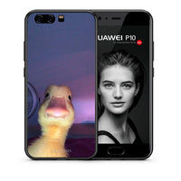 Thumbnail for Θήκη Huawei P10 Meme Duck από τη Smartfits με σχέδιο στο πίσω μέρος και μαύρο περίβλημα | Huawei P10 Meme Duck case with colorful back and black bezels