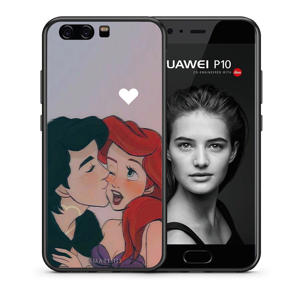 Θήκη Αγίου Βαλεντίνου Huawei P10 Mermaid Love από τη Smartfits με σχέδιο στο πίσω μέρος και μαύρο περίβλημα | Huawei P10 Mermaid Love case with colorful back and black bezels