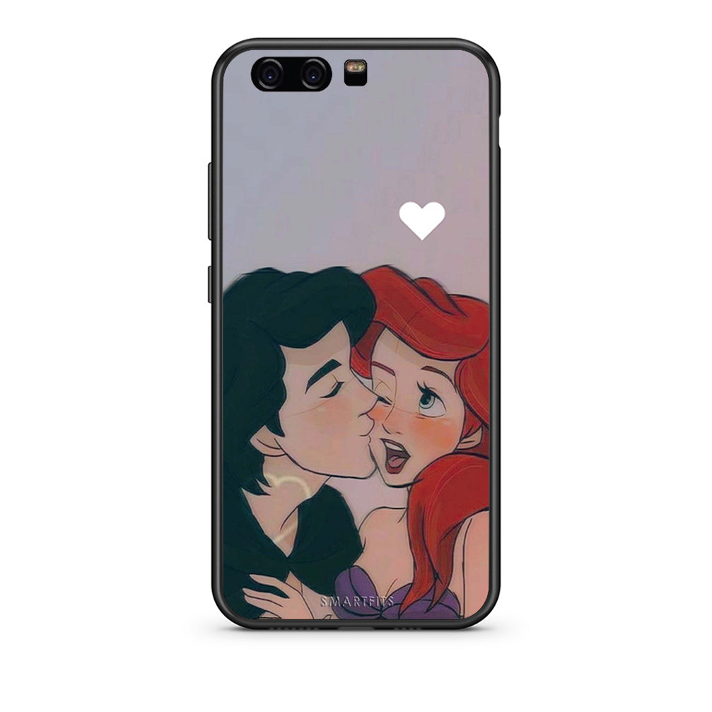 Huawei P10 Lite Mermaid Love Θήκη Αγίου Βαλεντίνου από τη Smartfits με σχέδιο στο πίσω μέρος και μαύρο περίβλημα | Smartphone case with colorful back and black bezels by Smartfits