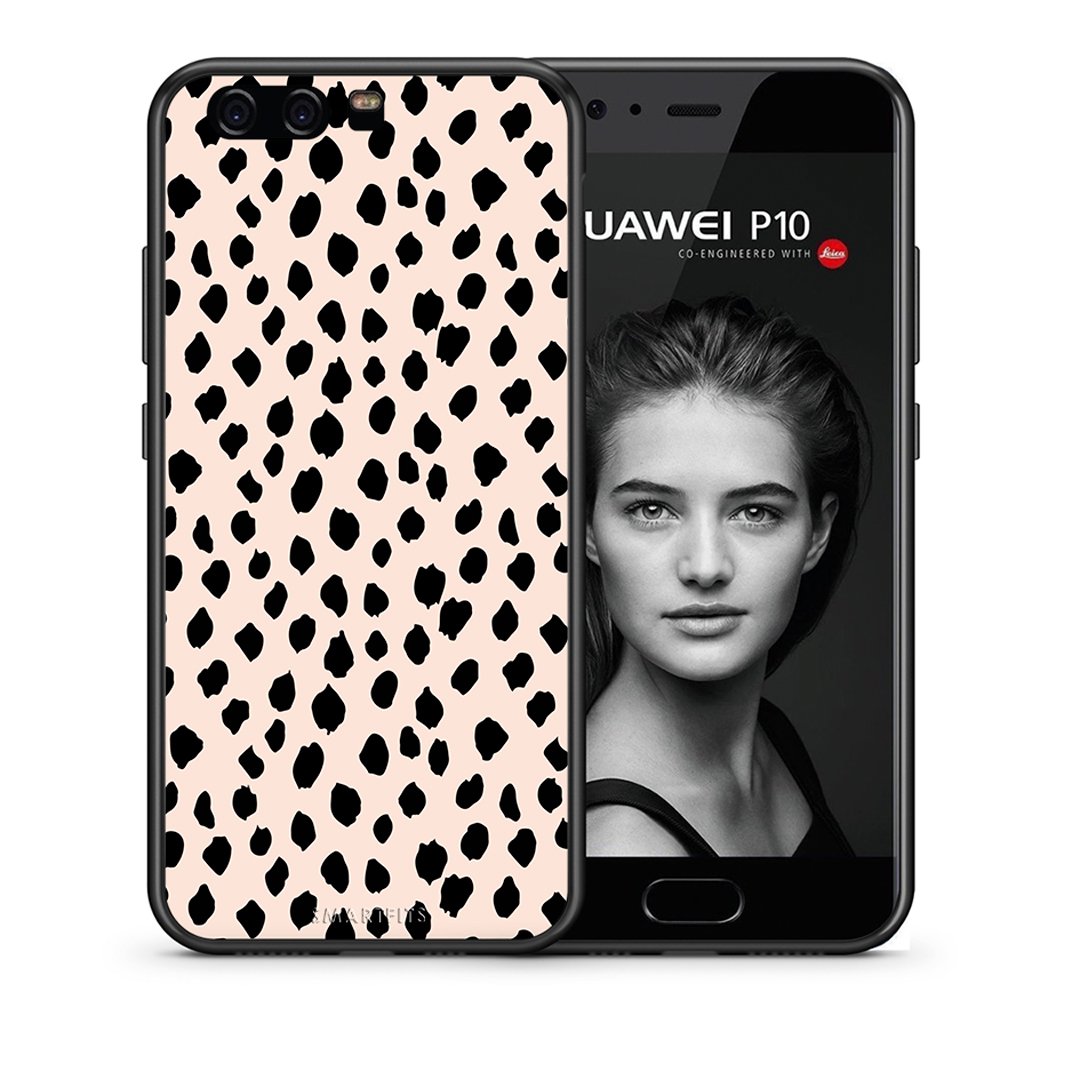 Θήκη Huawei P10 Lite New Polka Dots από τη Smartfits με σχέδιο στο πίσω μέρος και μαύρο περίβλημα | Huawei P10 Lite New Polka Dots case with colorful back and black bezels