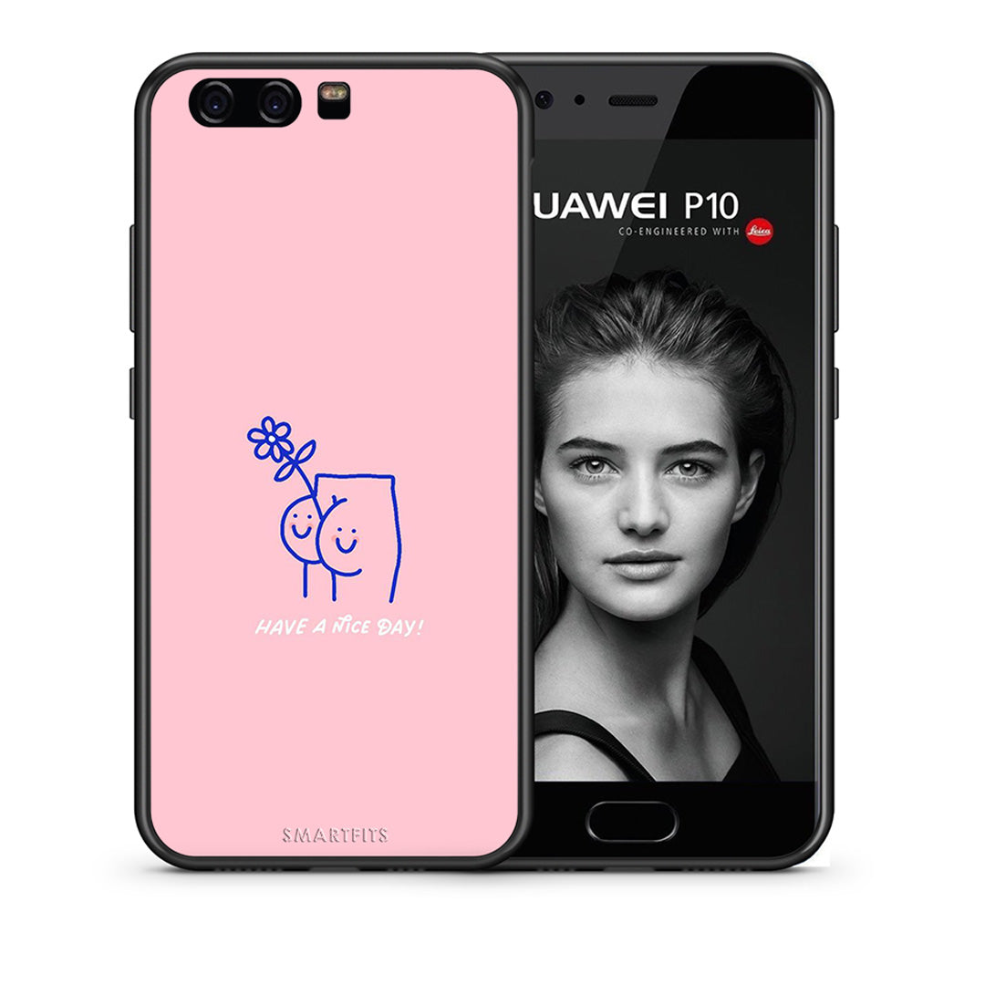 Θήκη Huawei P10 Lite Nice Day από τη Smartfits με σχέδιο στο πίσω μέρος και μαύρο περίβλημα | Huawei P10 Lite Nice Day case with colorful back and black bezels