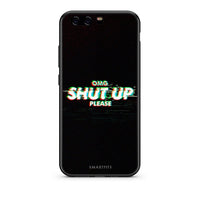 Thumbnail for huawei p10 OMG ShutUp θήκη από τη Smartfits με σχέδιο στο πίσω μέρος και μαύρο περίβλημα | Smartphone case with colorful back and black bezels by Smartfits