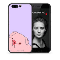 Thumbnail for Θήκη Αγίου Βαλεντίνου Huawei P10 Lite Pig Love 2 από τη Smartfits με σχέδιο στο πίσω μέρος και μαύρο περίβλημα | Huawei P10 Lite Pig Love 2 case with colorful back and black bezels