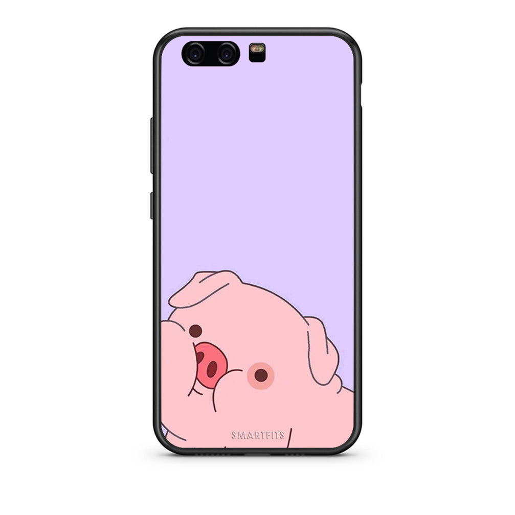 Huawei P10 Lite Pig Love 2 Θήκη Αγίου Βαλεντίνου από τη Smartfits με σχέδιο στο πίσω μέρος και μαύρο περίβλημα | Smartphone case with colorful back and black bezels by Smartfits