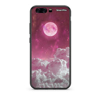 Thumbnail for Huawei P10 Lite Pink Moon Θήκη από τη Smartfits με σχέδιο στο πίσω μέρος και μαύρο περίβλημα | Smartphone case with colorful back and black bezels by Smartfits