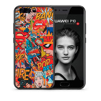 Thumbnail for Θήκη Huawei P10 Lite PopArt OMG από τη Smartfits με σχέδιο στο πίσω μέρος και μαύρο περίβλημα | Huawei P10 Lite PopArt OMG case with colorful back and black bezels