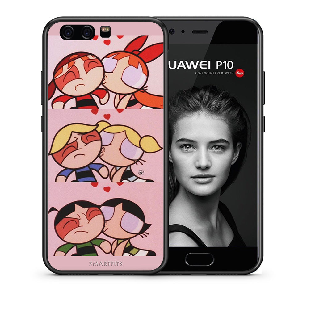 Θήκη Αγίου Βαλεντίνου Huawei P10 Lite Puff Love από τη Smartfits με σχέδιο στο πίσω μέρος και μαύρο περίβλημα | Huawei P10 Lite Puff Love case with colorful back and black bezels