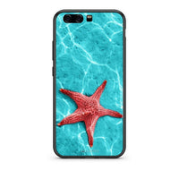 Thumbnail for huawei p10 Red Starfish Θήκη από τη Smartfits με σχέδιο στο πίσω μέρος και μαύρο περίβλημα | Smartphone case with colorful back and black bezels by Smartfits