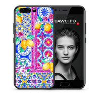 Thumbnail for Θήκη Huawei P10 Retro Spring από τη Smartfits με σχέδιο στο πίσω μέρος και μαύρο περίβλημα | Huawei P10 Retro Spring case with colorful back and black bezels