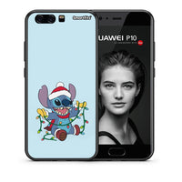 Thumbnail for Θήκη Huawei P10 Santa Stich από τη Smartfits με σχέδιο στο πίσω μέρος και μαύρο περίβλημα | Huawei P10 Santa Stich case with colorful back and black bezels