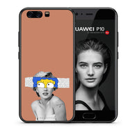 Thumbnail for Θήκη Huawei P10 Lite Sim Merilyn από τη Smartfits με σχέδιο στο πίσω μέρος και μαύρο περίβλημα | Huawei P10 Lite Sim Merilyn case with colorful back and black bezels
