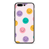 Thumbnail for huawei p10 Smiley Faces θήκη από τη Smartfits με σχέδιο στο πίσω μέρος και μαύρο περίβλημα | Smartphone case with colorful back and black bezels by Smartfits