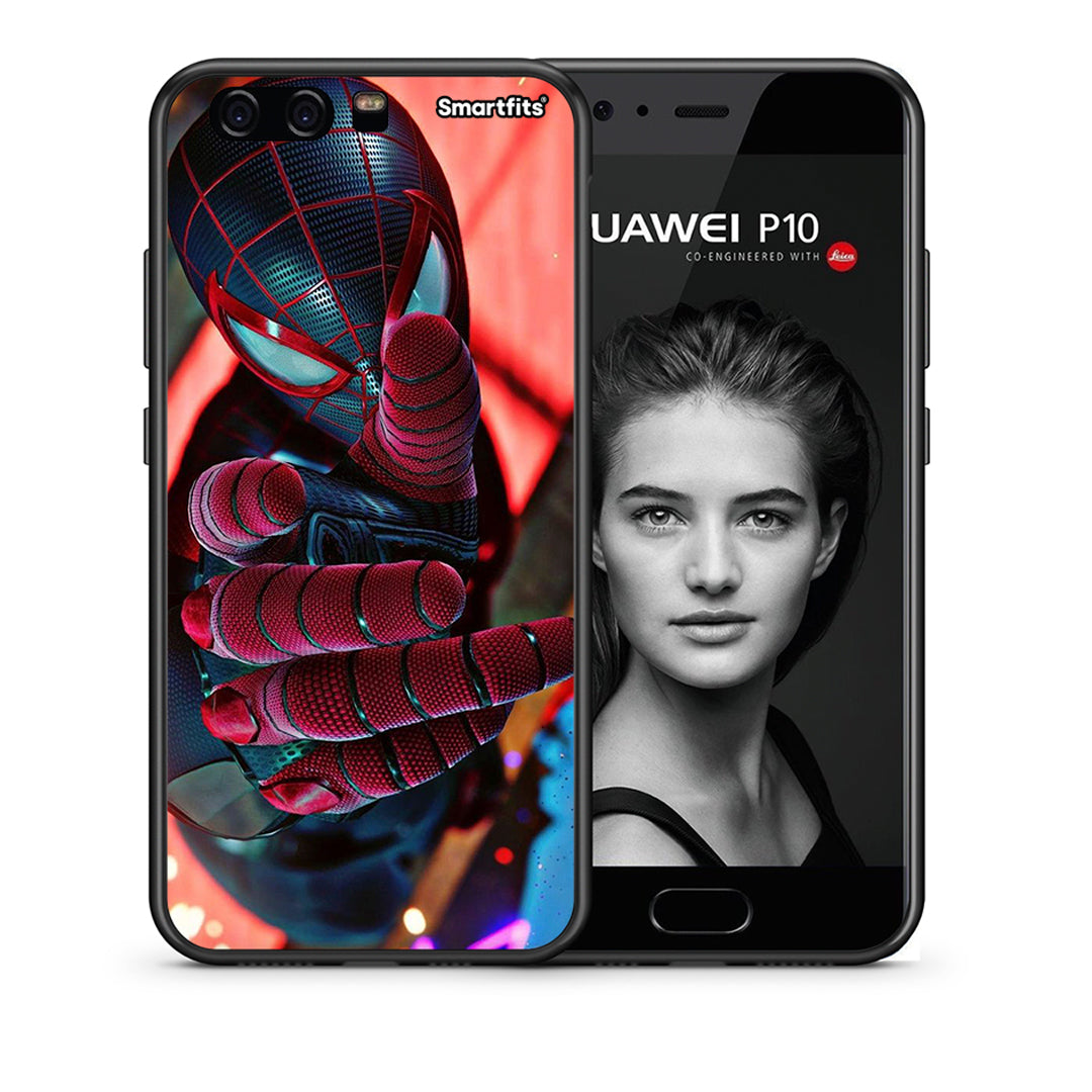 Θήκη Huawei P10 Lite Spider Hand από τη Smartfits με σχέδιο στο πίσω μέρος και μαύρο περίβλημα | Huawei P10 Lite Spider Hand case with colorful back and black bezels