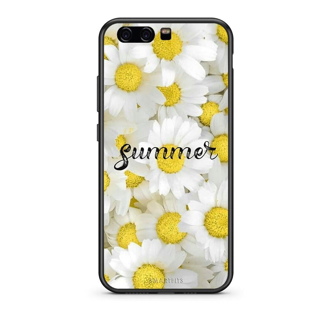 huawei p10 Summer Daisies Θήκη από τη Smartfits με σχέδιο στο πίσω μέρος και μαύρο περίβλημα | Smartphone case with colorful back and black bezels by Smartfits