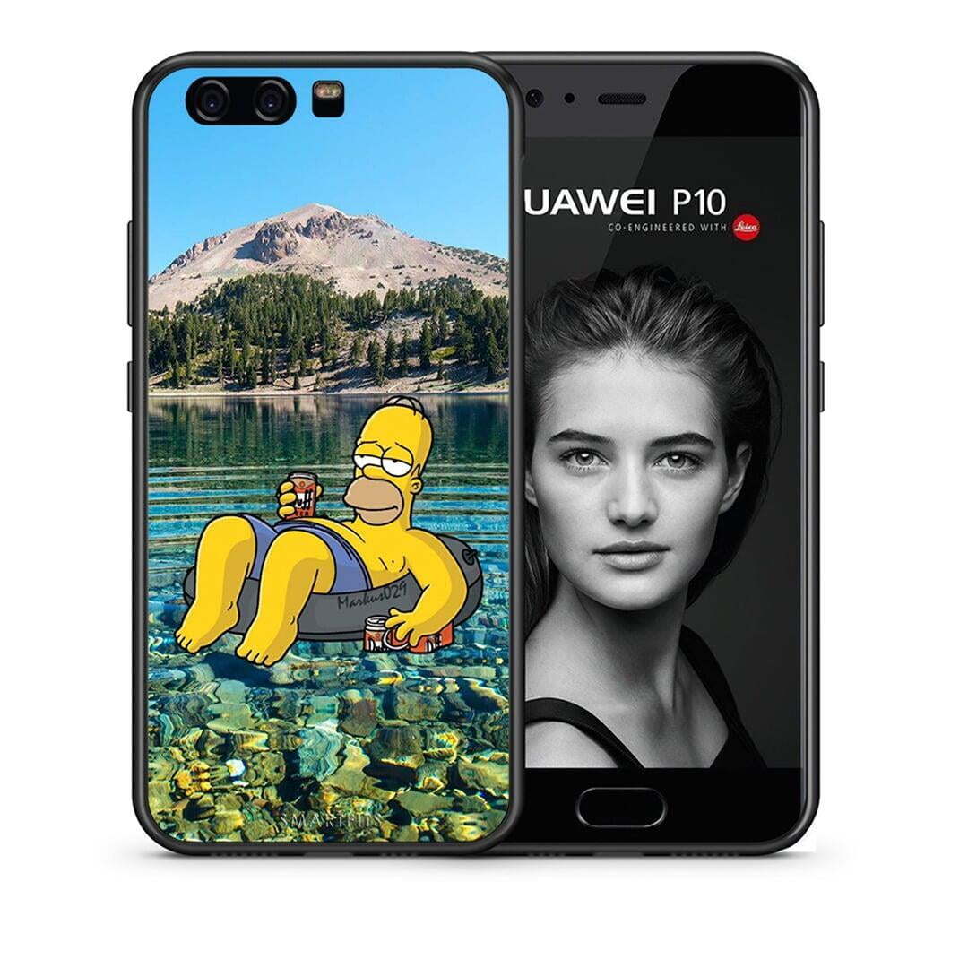 Θήκη Huawei P10 Summer Happiness από τη Smartfits με σχέδιο στο πίσω μέρος και μαύρο περίβλημα | Huawei P10 Summer Happiness case with colorful back and black bezels