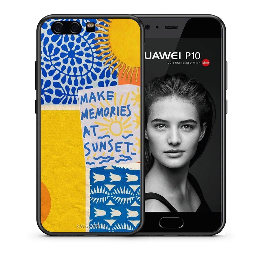 Θήκη Huawei P10 Lite Sunset Memories από τη Smartfits με σχέδιο στο πίσω μέρος και μαύρο περίβλημα | Huawei P10 Lite Sunset Memories case with colorful back and black bezels