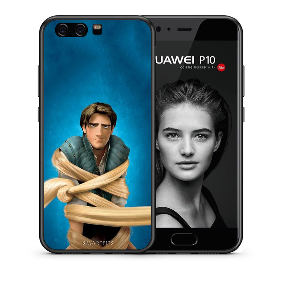 Θήκη Αγίου Βαλεντίνου Huawei P10 Tangled 1 από τη Smartfits με σχέδιο στο πίσω μέρος και μαύρο περίβλημα | Huawei P10 Tangled 1 case with colorful back and black bezels