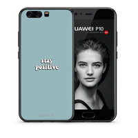 Thumbnail for Θήκη Huawei P10 Positive Text από τη Smartfits με σχέδιο στο πίσω μέρος και μαύρο περίβλημα | Huawei P10 Positive Text case with colorful back and black bezels