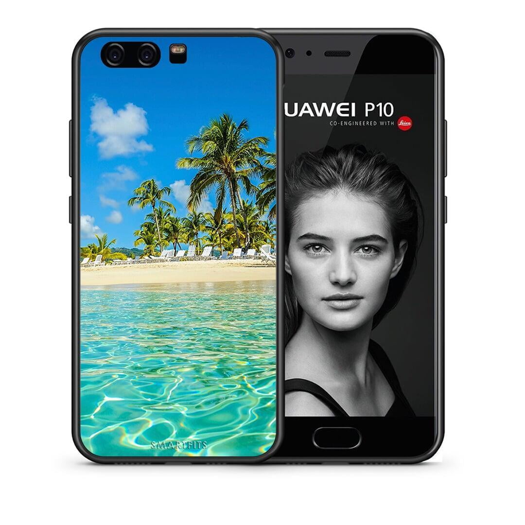 Θήκη Huawei P10 Lite Tropical Vibes από τη Smartfits με σχέδιο στο πίσω μέρος και μαύρο περίβλημα | Huawei P10 Lite Tropical Vibes case with colorful back and black bezels