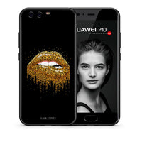 Thumbnail for Θήκη Huawei P10 Golden Valentine από τη Smartfits με σχέδιο στο πίσω μέρος και μαύρο περίβλημα | Huawei P10 Golden Valentine case with colorful back and black bezels