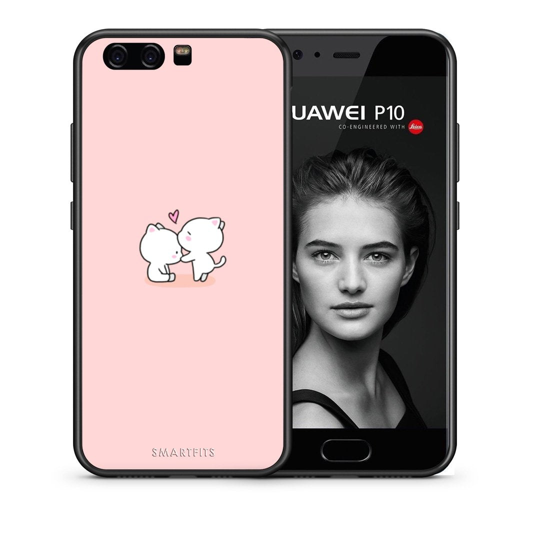Θήκη Huawei P10 Love Valentine από τη Smartfits με σχέδιο στο πίσω μέρος και μαύρο περίβλημα | Huawei P10 Love Valentine case with colorful back and black bezels