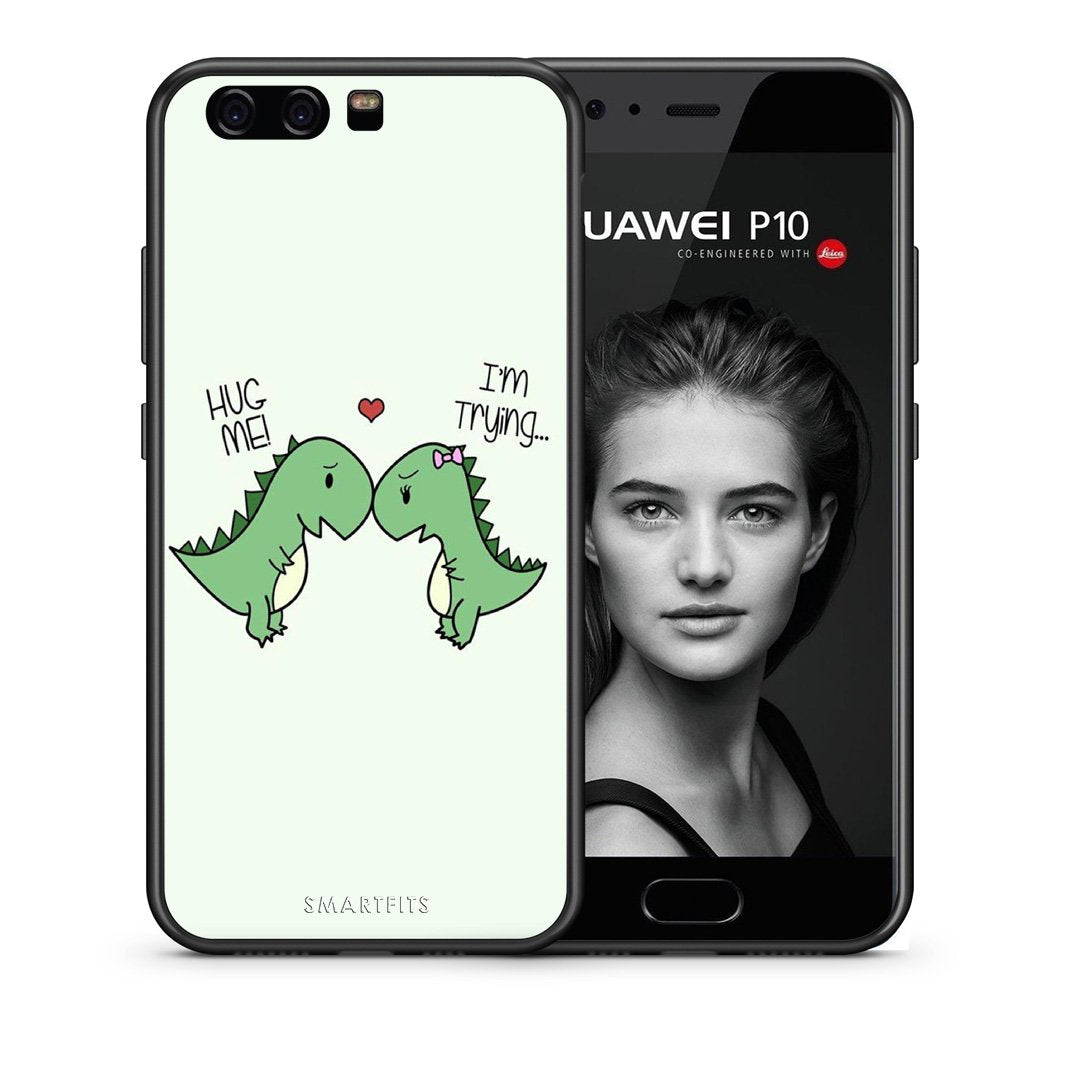Θήκη Huawei P10 Rex Valentine από τη Smartfits με σχέδιο στο πίσω μέρος και μαύρο περίβλημα | Huawei P10 Rex Valentine case with colorful back and black bezels