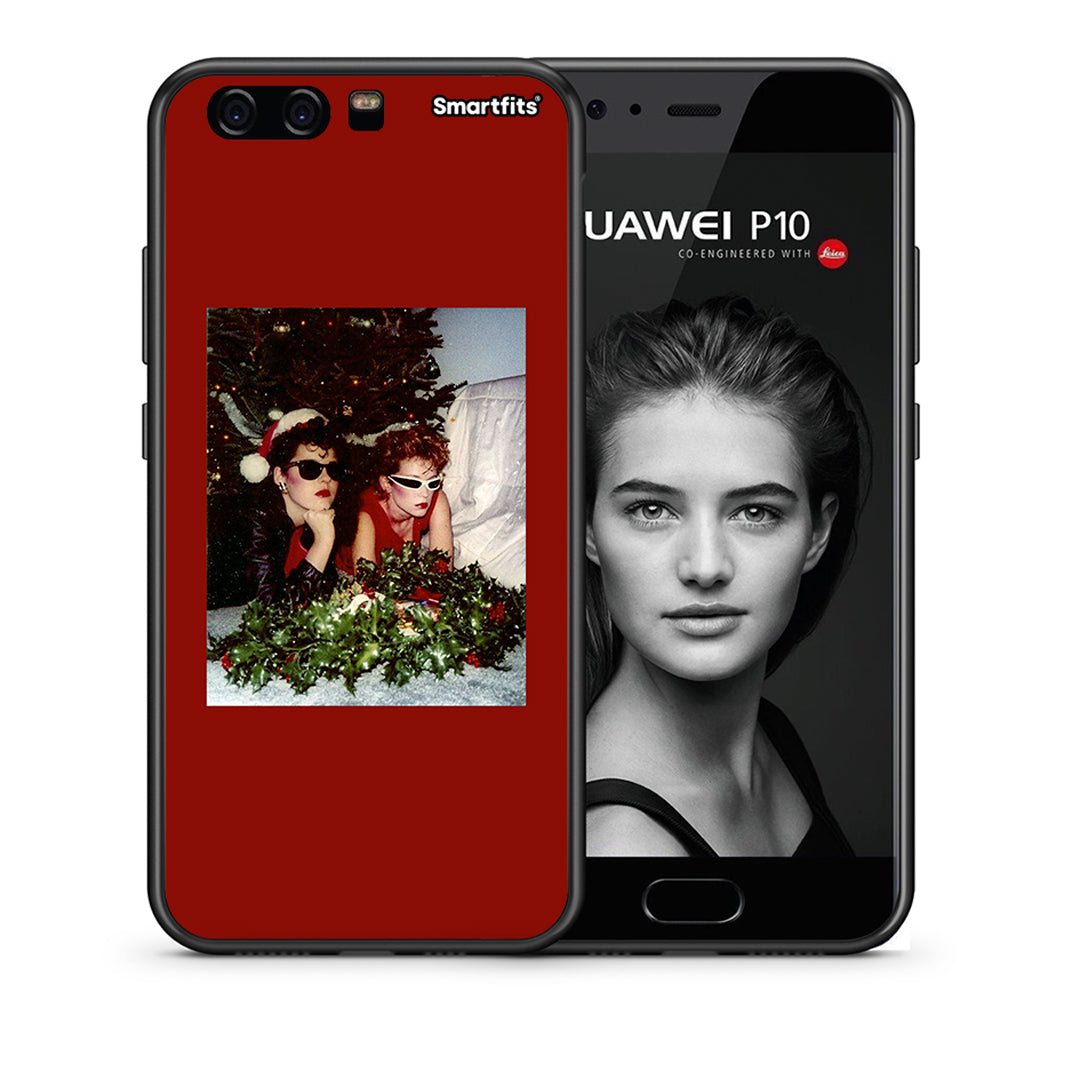 Θήκη Huawei P10 Waiting For Xmas από τη Smartfits με σχέδιο στο πίσω μέρος και μαύρο περίβλημα | Huawei P10 Waiting For Xmas case with colorful back and black bezels