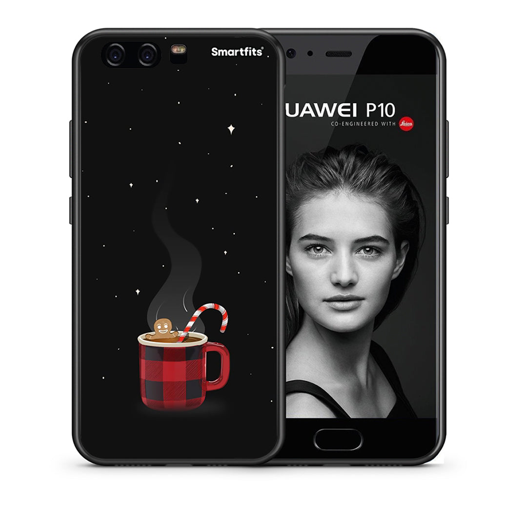 Θήκη Huawei P10 Xmas Bathing από τη Smartfits με σχέδιο στο πίσω μέρος και μαύρο περίβλημα | Huawei P10 Xmas Bathing case with colorful back and black bezels