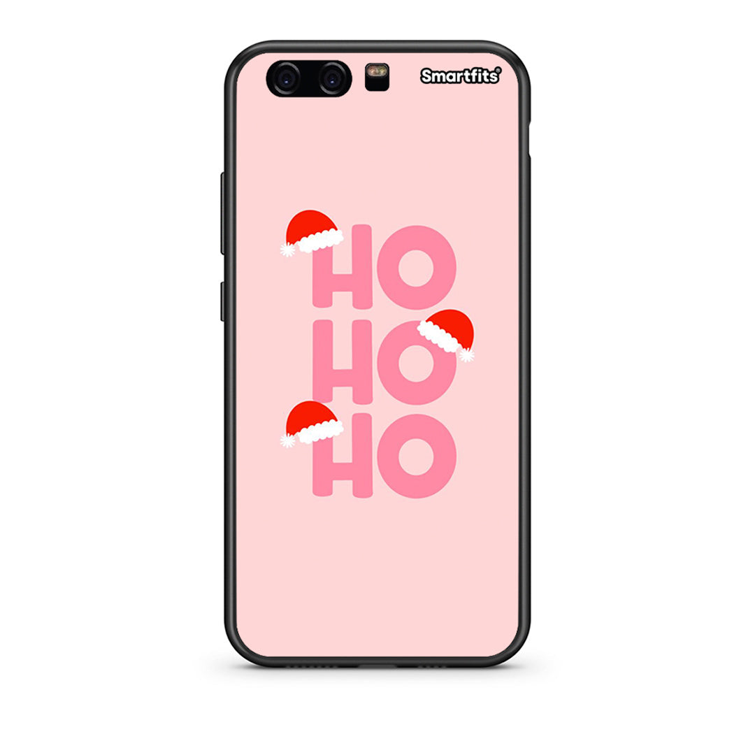 huawei p10 Xmas Ho Ho Ho θήκη από τη Smartfits με σχέδιο στο πίσω μέρος και μαύρο περίβλημα | Smartphone case with colorful back and black bezels by Smartfits