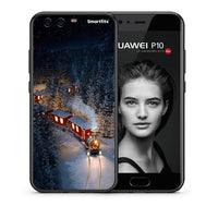 Thumbnail for Θήκη Huawei P10 Xmas Train από τη Smartfits με σχέδιο στο πίσω μέρος και μαύρο περίβλημα | Huawei P10 Xmas Train case with colorful back and black bezels