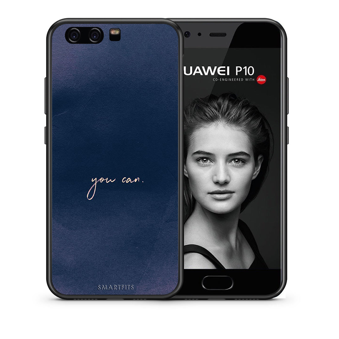 Θήκη Huawei P10 Lite You Can από τη Smartfits με σχέδιο στο πίσω μέρος και μαύρο περίβλημα | Huawei P10 Lite You Can case with colorful back and black bezels