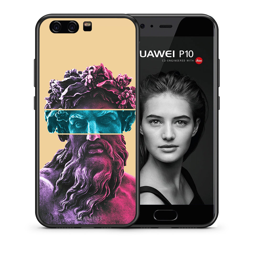 Θήκη Αγίου Βαλεντίνου Huawei P10 Zeus Art από τη Smartfits με σχέδιο στο πίσω μέρος και μαύρο περίβλημα | Huawei P10 Zeus Art case with colorful back and black bezels