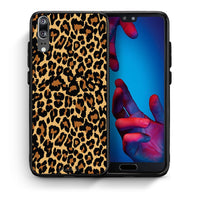 Thumbnail for Θήκη Huawei P20 Leopard Animal από τη Smartfits με σχέδιο στο πίσω μέρος και μαύρο περίβλημα | Huawei P20 Leopard Animal case with colorful back and black bezels