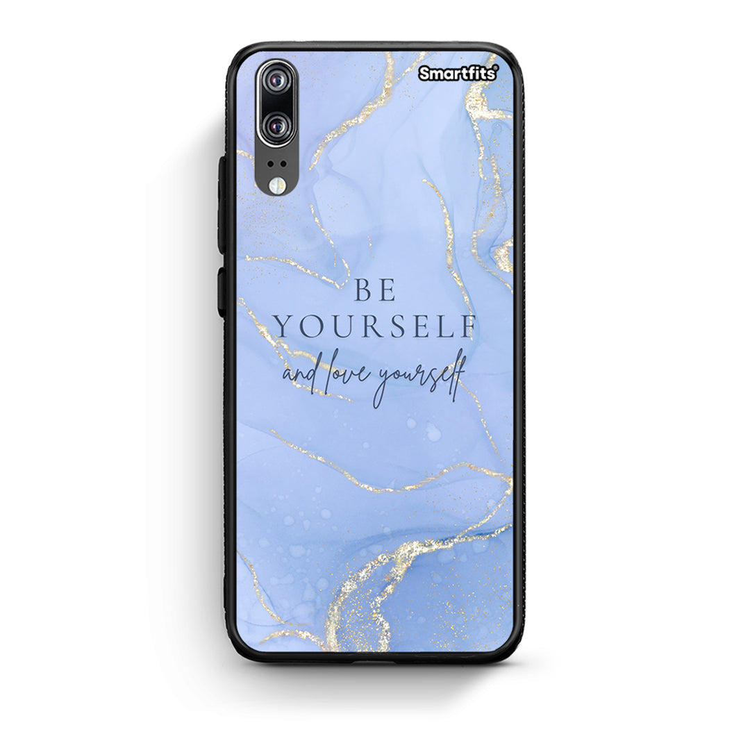 Huawei P20 Be Yourself θήκη από τη Smartfits με σχέδιο στο πίσω μέρος και μαύρο περίβλημα | Smartphone case with colorful back and black bezels by Smartfits