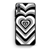 Thumbnail for Huawei P20 Black Hearts θήκη από τη Smartfits με σχέδιο στο πίσω μέρος και μαύρο περίβλημα | Smartphone case with colorful back and black bezels by Smartfits