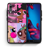 Thumbnail for Θήκη Αγίου Βαλεντίνου Huawei P20 Bubble Girls από τη Smartfits με σχέδιο στο πίσω μέρος και μαύρο περίβλημα | Huawei P20 Bubble Girls case with colorful back and black bezels