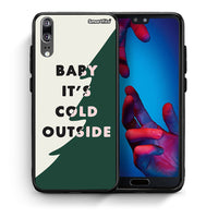 Thumbnail for Θήκη Huawei P20 Cold Outside από τη Smartfits με σχέδιο στο πίσω μέρος και μαύρο περίβλημα | Huawei P20 Cold Outside case with colorful back and black bezels