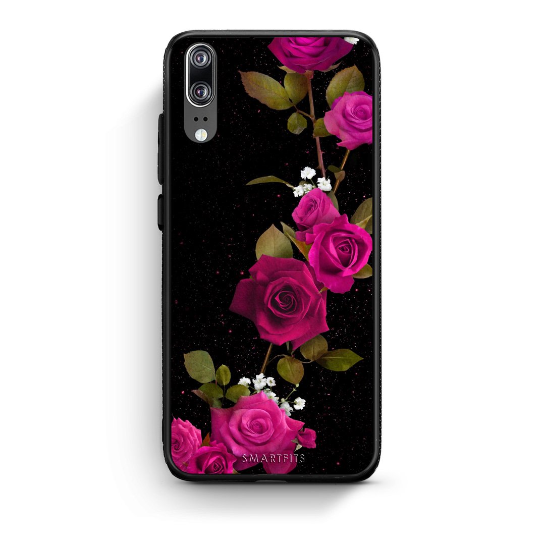 4 - Huawei P20 Red Roses Flower case, cover, bumper
