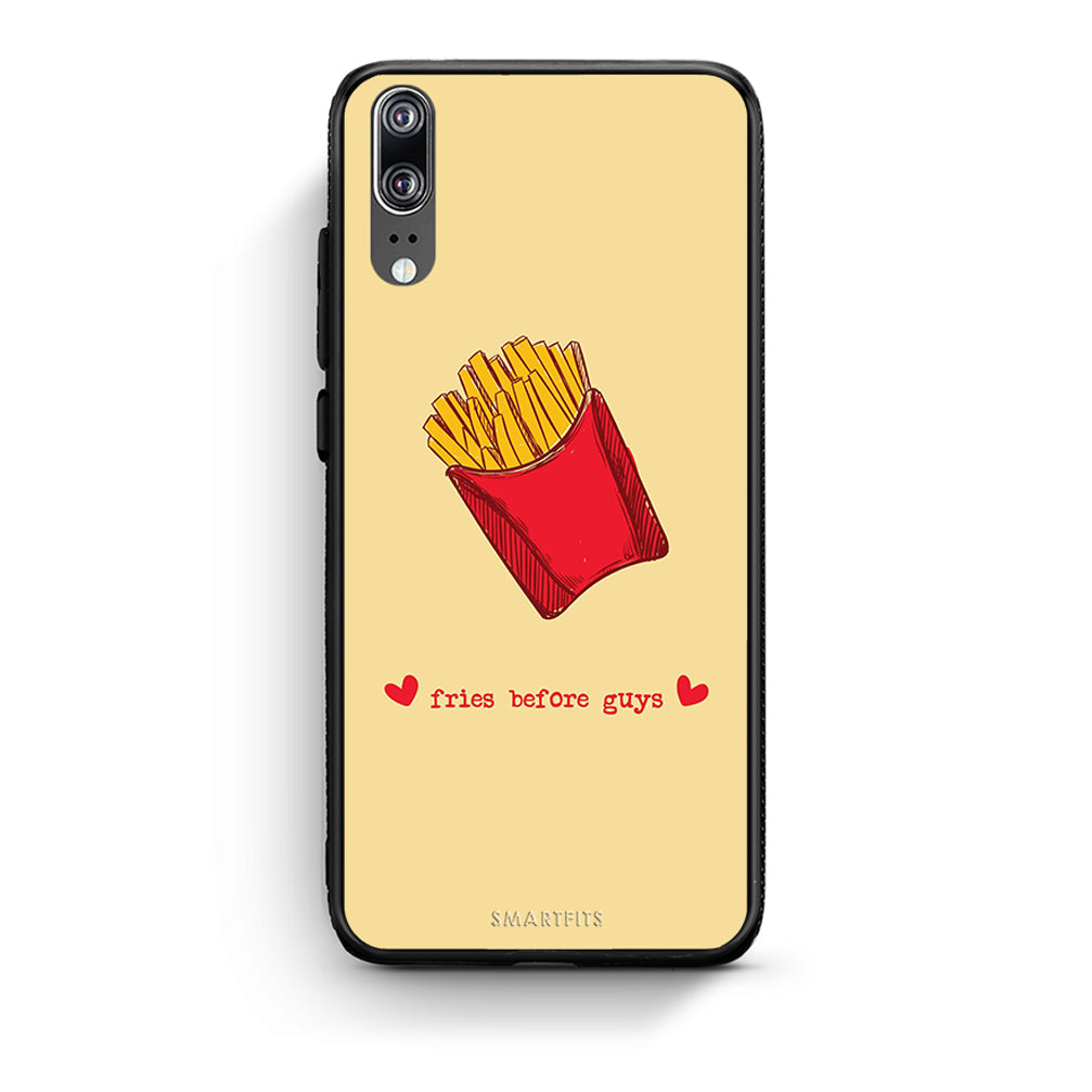 Huawei P20 Fries Before Guys Θήκη Αγίου Βαλεντίνου από τη Smartfits με σχέδιο στο πίσω μέρος και μαύρο περίβλημα | Smartphone case with colorful back and black bezels by Smartfits