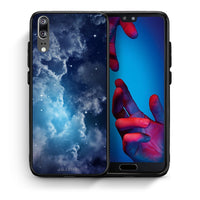 Thumbnail for Θήκη Huawei P20 Blue Sky Galaxy από τη Smartfits με σχέδιο στο πίσω μέρος και μαύρο περίβλημα | Huawei P20 Blue Sky Galaxy case with colorful back and black bezels
