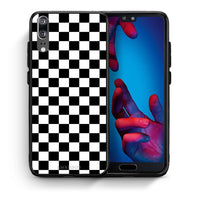 Thumbnail for Θήκη Huawei P20 Squares Geometric από τη Smartfits με σχέδιο στο πίσω μέρος και μαύρο περίβλημα | Huawei P20 Squares Geometric case with colorful back and black bezels