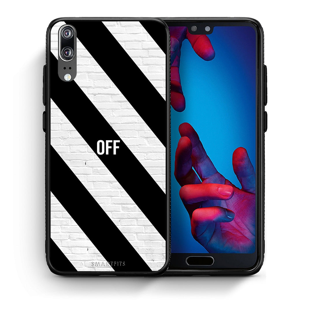 Θήκη Huawei P20 Get Off από τη Smartfits με σχέδιο στο πίσω μέρος και μαύρο περίβλημα | Huawei P20 Get Off case with colorful back and black bezels