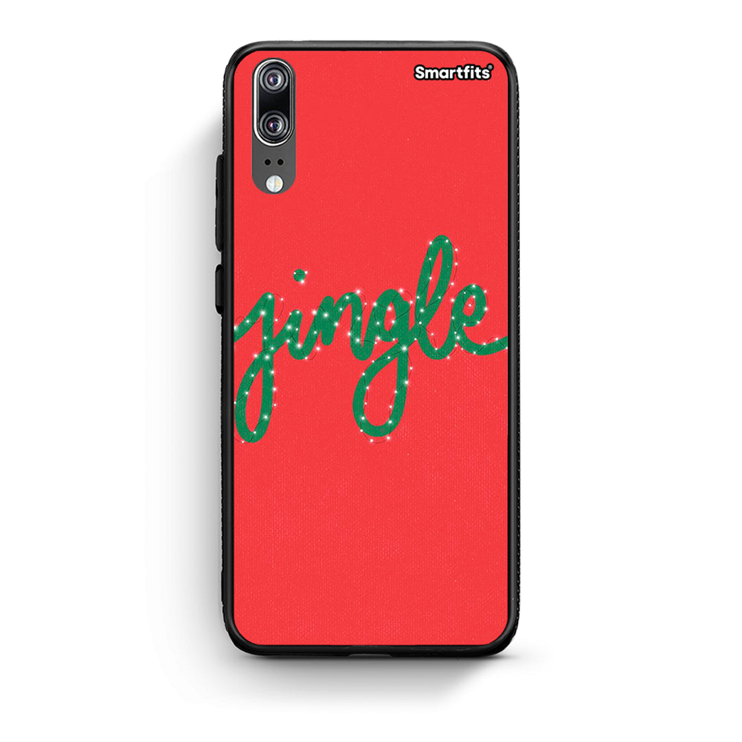 Huawei P20 Jingle Xmas θήκη από τη Smartfits με σχέδιο στο πίσω μέρος και μαύρο περίβλημα | Smartphone case with colorful back and black bezels by Smartfits