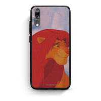 Thumbnail for Huawei P20 Lion Love 1 Θήκη Αγίου Βαλεντίνου από τη Smartfits με σχέδιο στο πίσω μέρος και μαύρο περίβλημα | Smartphone case with colorful back and black bezels by Smartfits