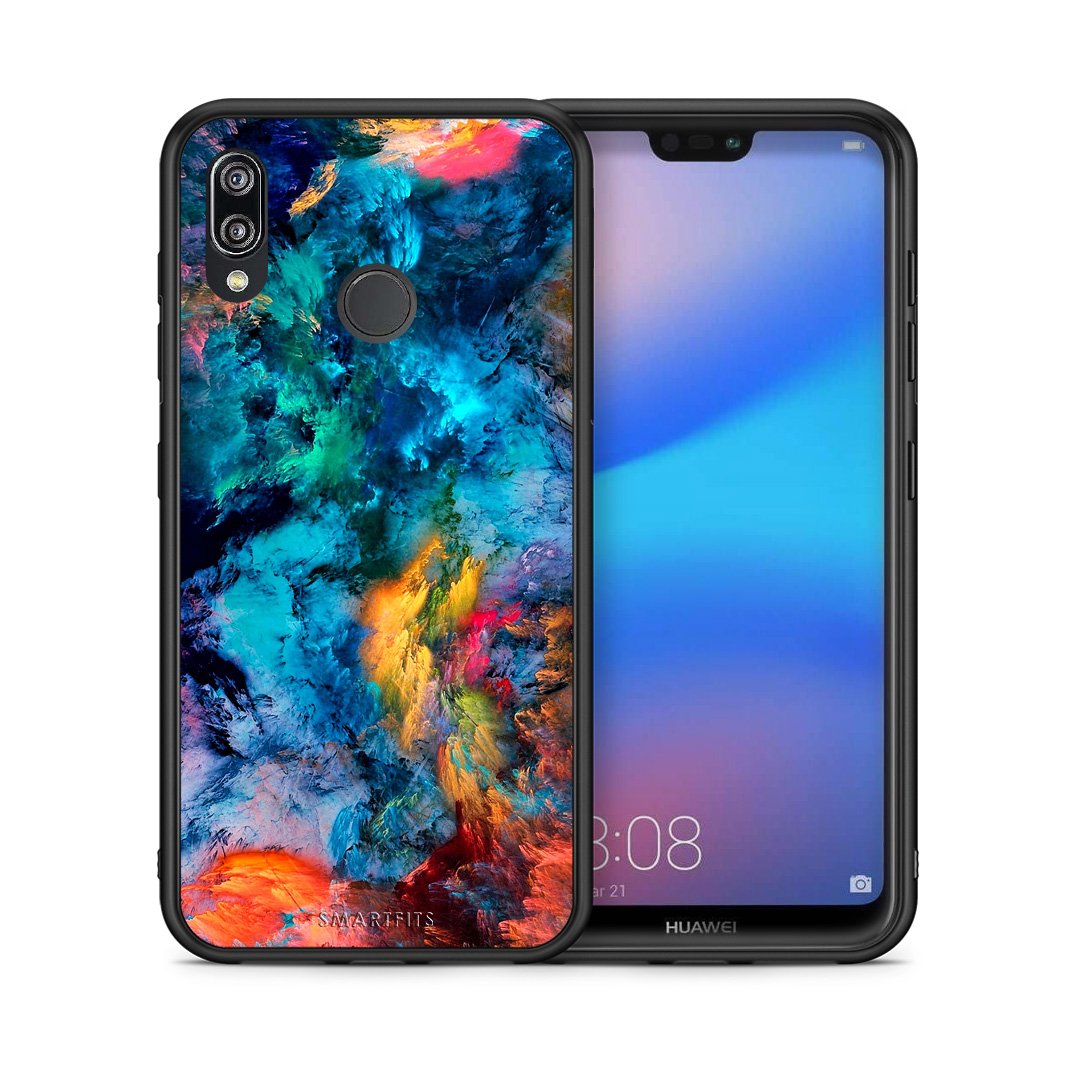 Θήκη Huawei P20 Lite Crayola Paint από τη Smartfits με σχέδιο στο πίσω μέρος και μαύρο περίβλημα | Huawei P20 Lite Crayola Paint case with colorful back and black bezels