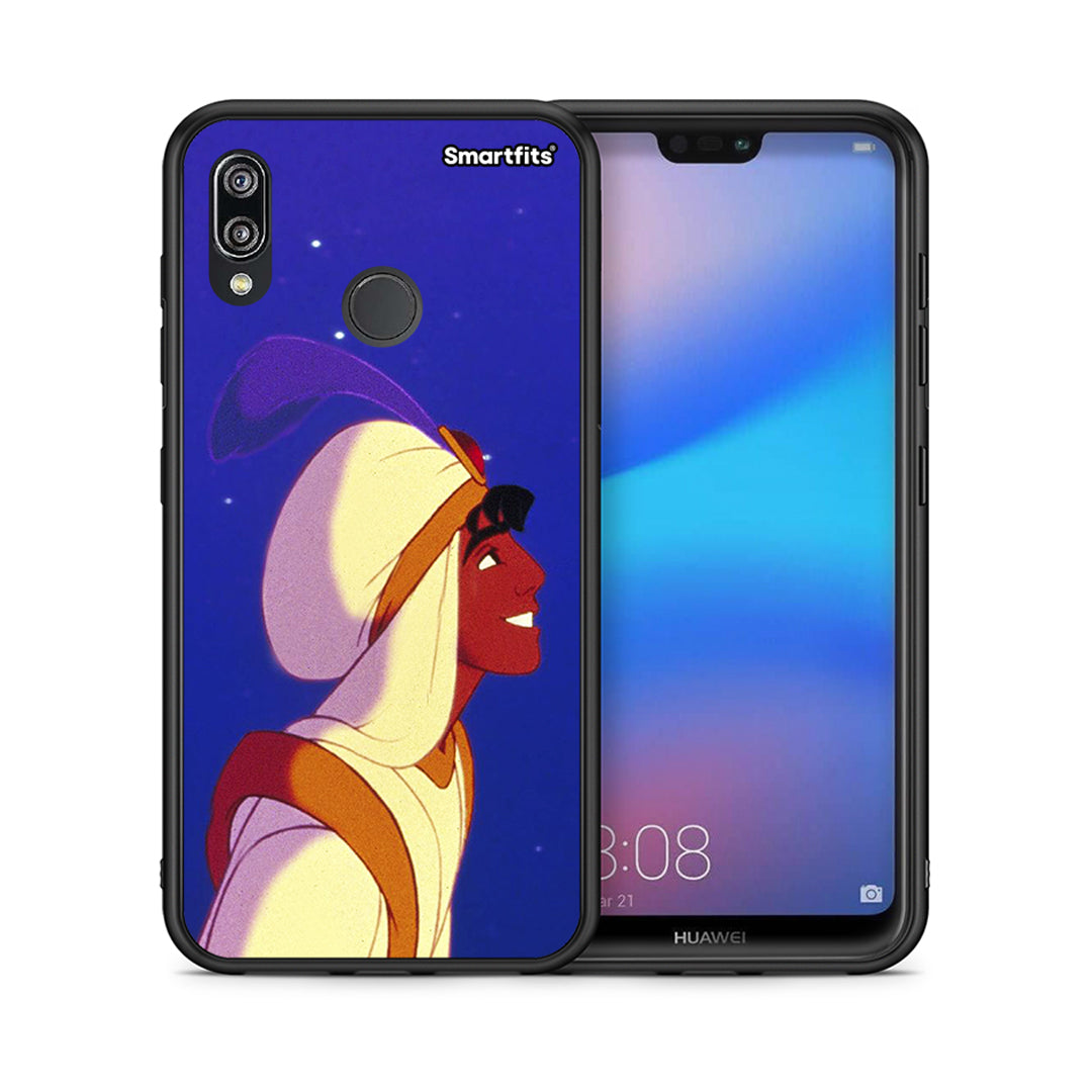 Θήκη Huawei P20 Lite Alladin And Jasmine Love 1 από τη Smartfits με σχέδιο στο πίσω μέρος και μαύρο περίβλημα | Huawei P20 Lite Alladin And Jasmine Love 1 case with colorful back and black bezels