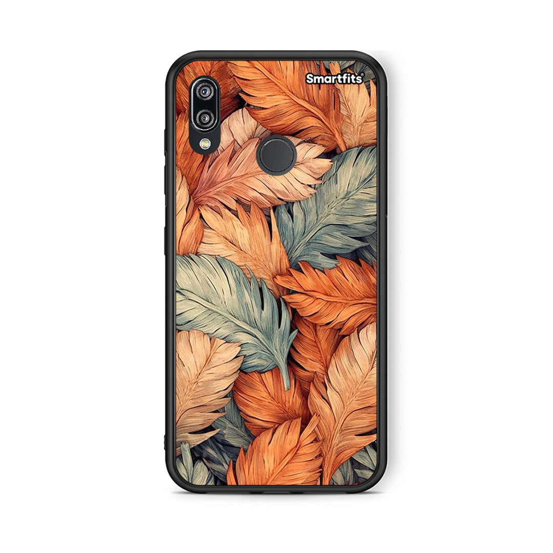 Huawei P20 Lite Autumn Leaves Θήκη από τη Smartfits με σχέδιο στο πίσω μέρος και μαύρο περίβλημα | Smartphone case with colorful back and black bezels by Smartfits